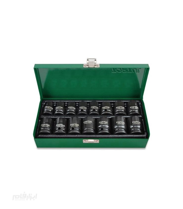 جعبه بکس 15 پارچه فشار قوی درایو 1/2 اینچ تاپ تول TOPTUL مدل GDAD1501 1 15 پارچه