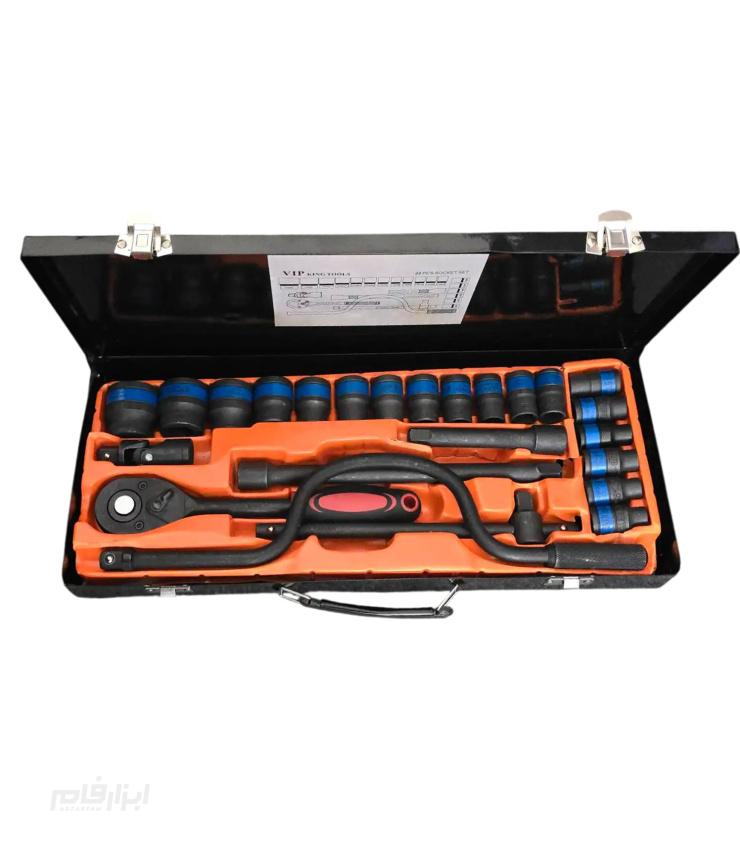 جعبه بکس 24 پارچه فشار قوی درایو 1/2 اینچ کینگ KING TOOLS مدل VIP 1 KING TOOLS
