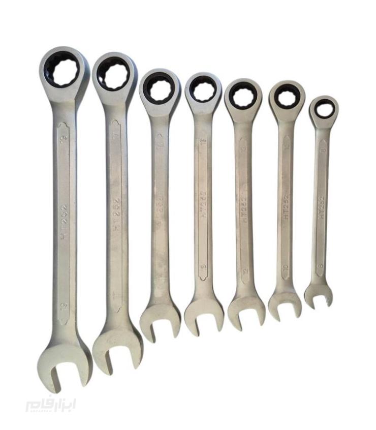 ست آچار پلکانی 7 عددی یکسر رینگ جغجغه ای HT252 مدل GW707 2 ht252-gw707-7-piece-ratcheting-ring-spanner-set