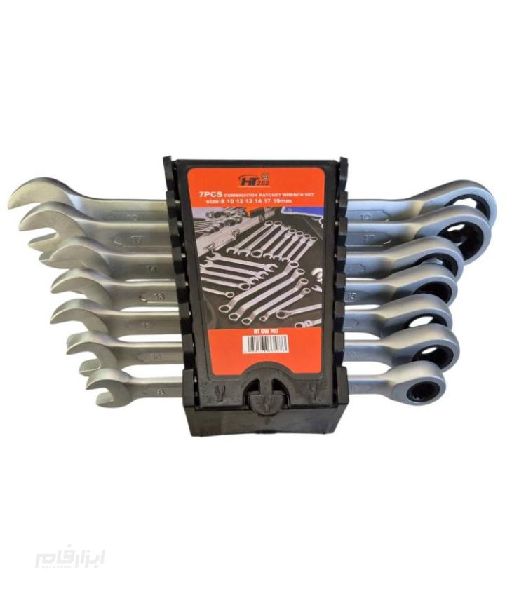 ست آچار پلکانی 7 عددی یکسر رینگ جغجغه ای HT252 مدل GW707 1 ht252-gw707-7-piece-ratcheting-ring-spanner-set